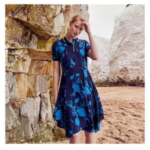 Ted Baker size 8 Navy and Light Blue Floral Dress